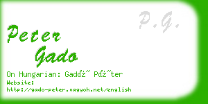 peter gado business card